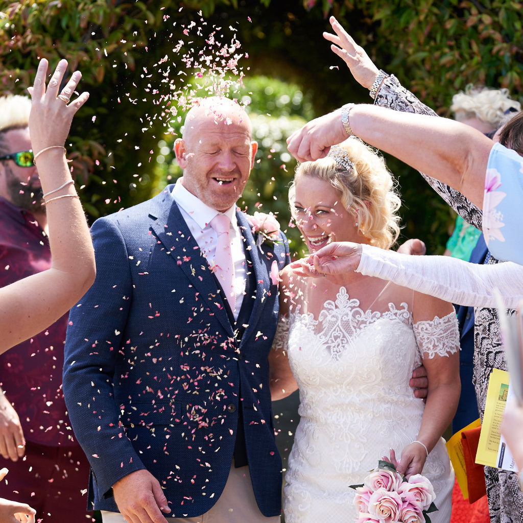 Natural Biodegradable Wedding Confetti - 1 Litre Pink