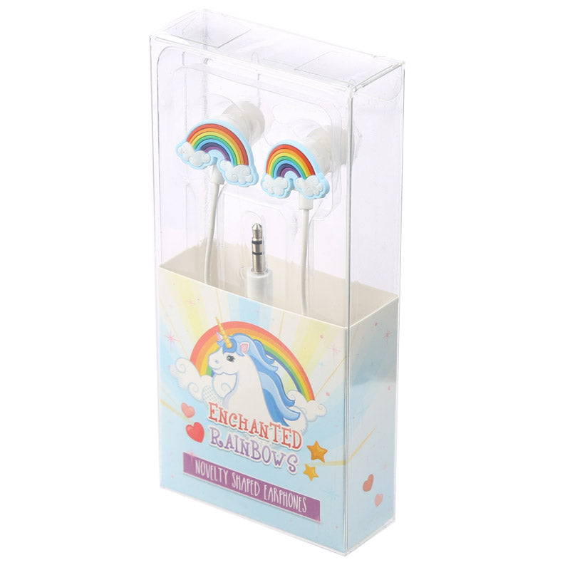 Enchanted Rainbows Unicorn Novelty Shaped Earphones