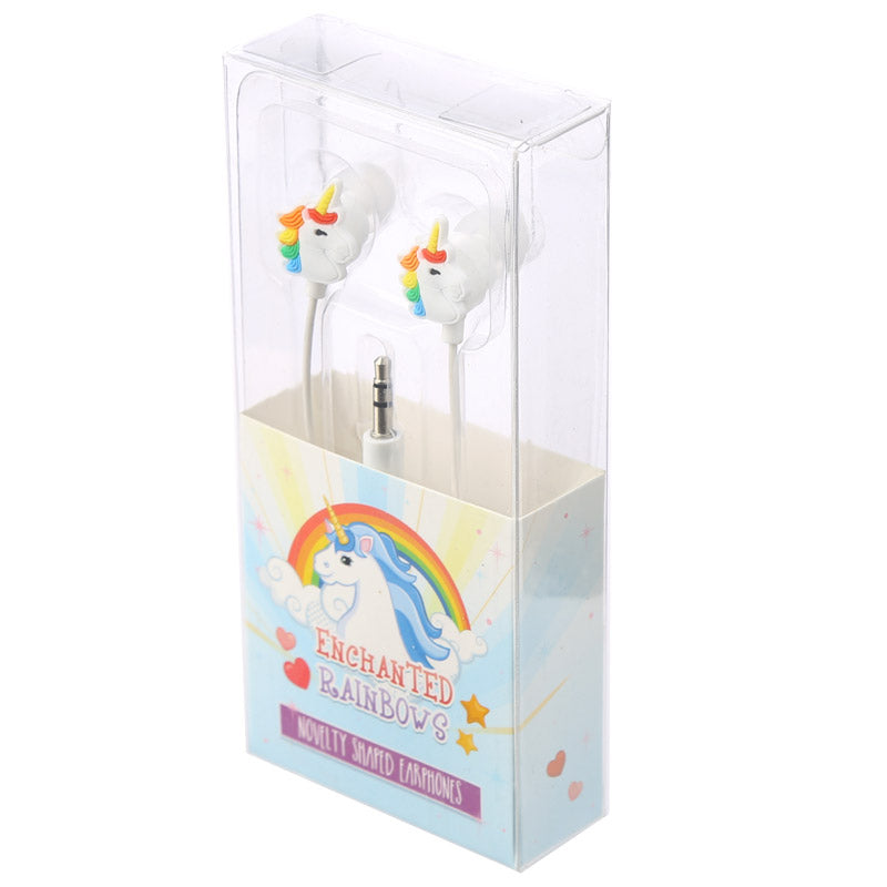 Enchanted Rainbows Unicorn Novelty Shaped Earphones