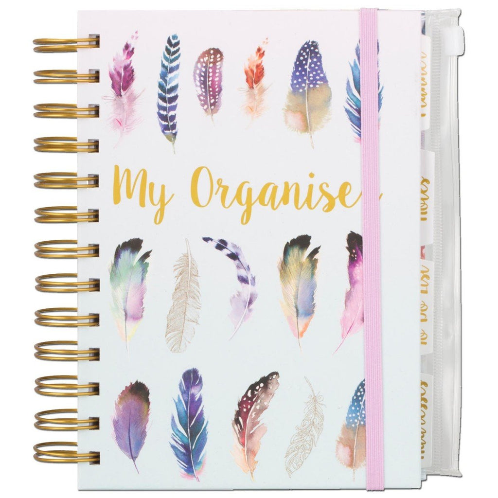 Feathers Weekly Planner Index Organiser, Address Book, To-Do Lists & Notes