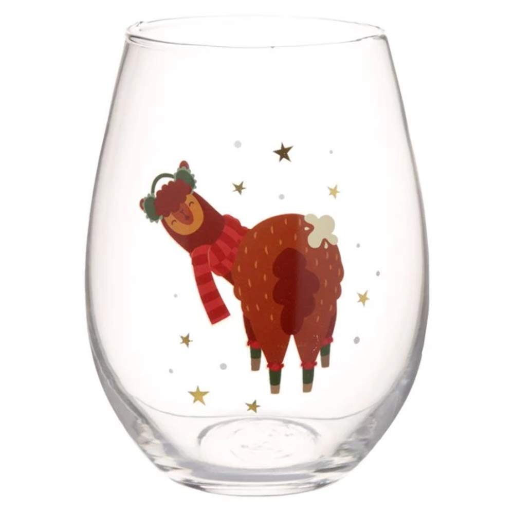 Festive Alpaca Glass Tumblers