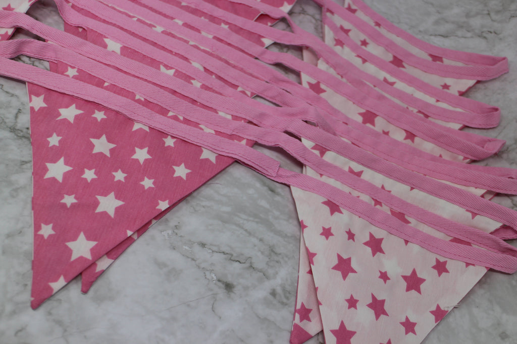 Double Sided Star Fabric Bunting
