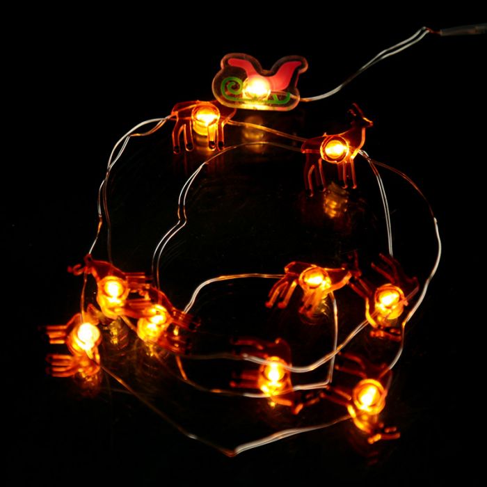 Reindeer and Santas Sleigh LED Fairy Light String