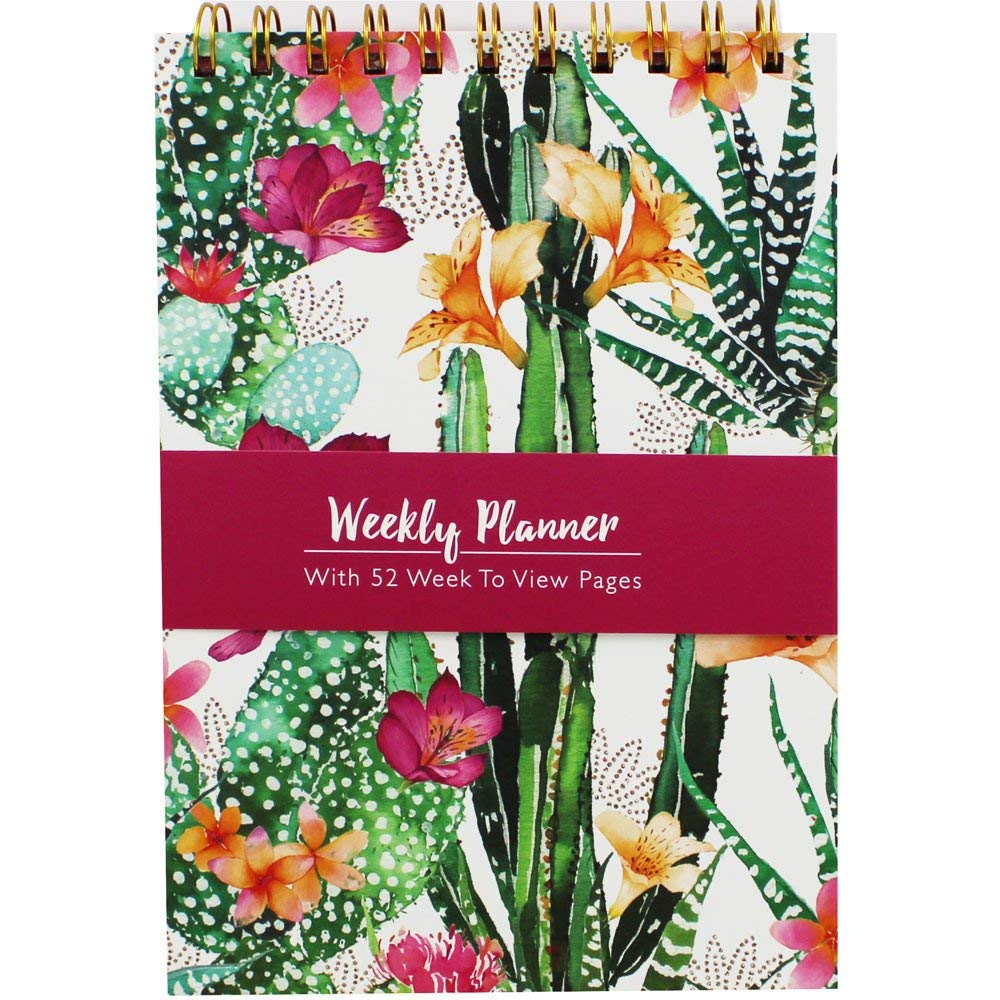 Cactus Flower A5 Wiro Bound Weekly Planner