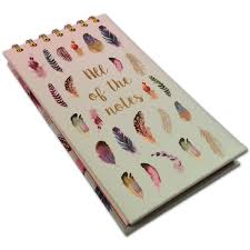 Feathers Tall Wiro Notes & Lists Writing Pad