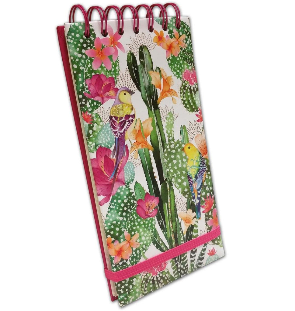 Cactus Flower Tall Wiro Notes & Lists Writing Pad