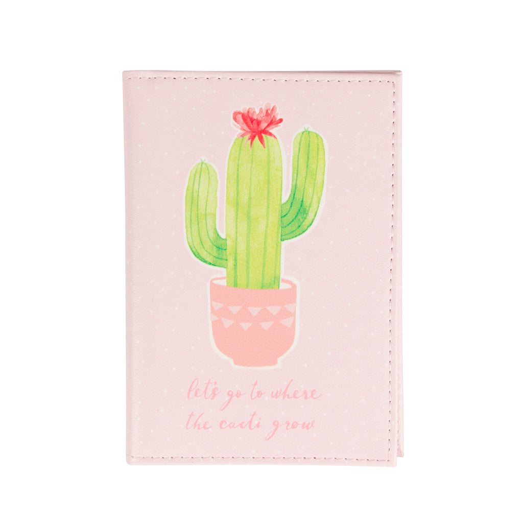 Pastel Cactus Passport Holder
