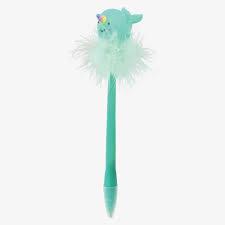 Fluffy Narwhal Pen with Light