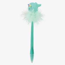 Fluffy Narwhal Pen with Light