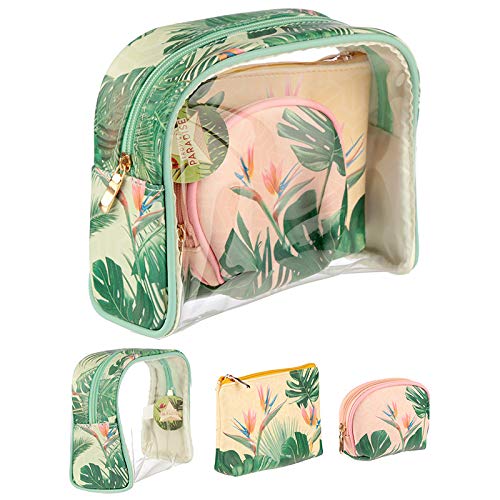 Tropical Toiletries Bags  - Set of 3