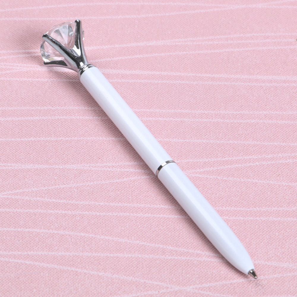 Crystal Diamond Gem Pen - White